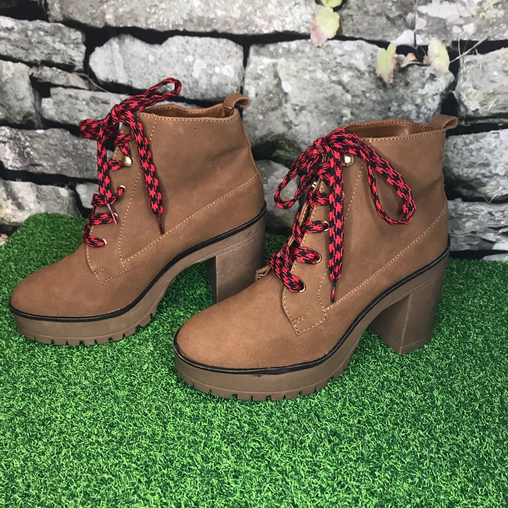 Brown Platform Booties - image 3